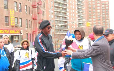 Sexta Zona realiza en NY  recorrido de la antorcha