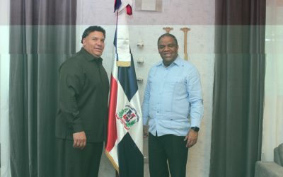 Bartolo Colón en visita al Ministro de Deportes