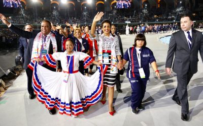 Delegación RD desfila orgullosa  y feliz en Olimpíadas Especiales