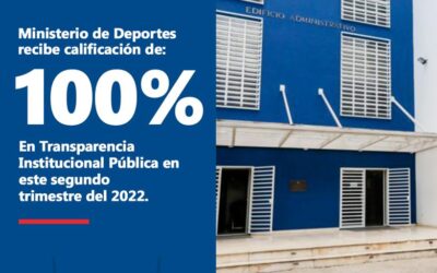 Ministerio de Deportes obtiene la máxima calificación de 100 puntos