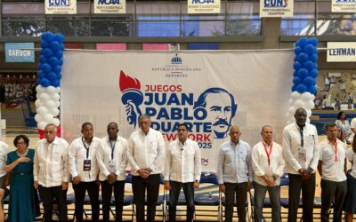 Ministro Kelvin Cruz deja iniciados los Juegos Juan Pablo Duarte en Nueva York