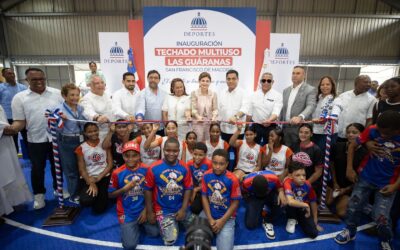 Vicepresidenta Peña y ministro Cruz inauguran Techado Multiuso en Las Guáranas, prov. Duarte