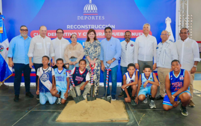 Vicepresidenta Raquel Peña y ministro Kelvin Cruz dan inicio a la reparación del Club Pueblo Nuevo en Santiago