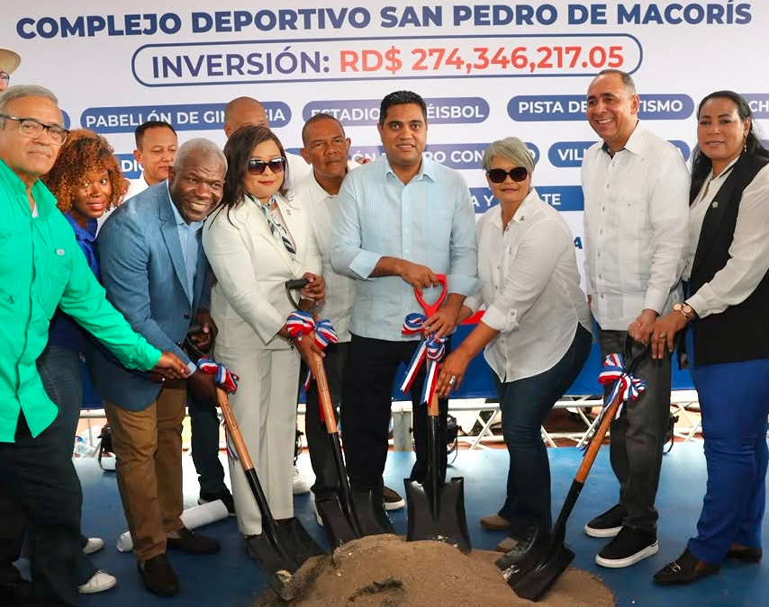 Ministro Kelvin Cruz inicia reconstrucción del Complejo Deportivo de San Pedro de Macorís con inversión de RD$274 millones